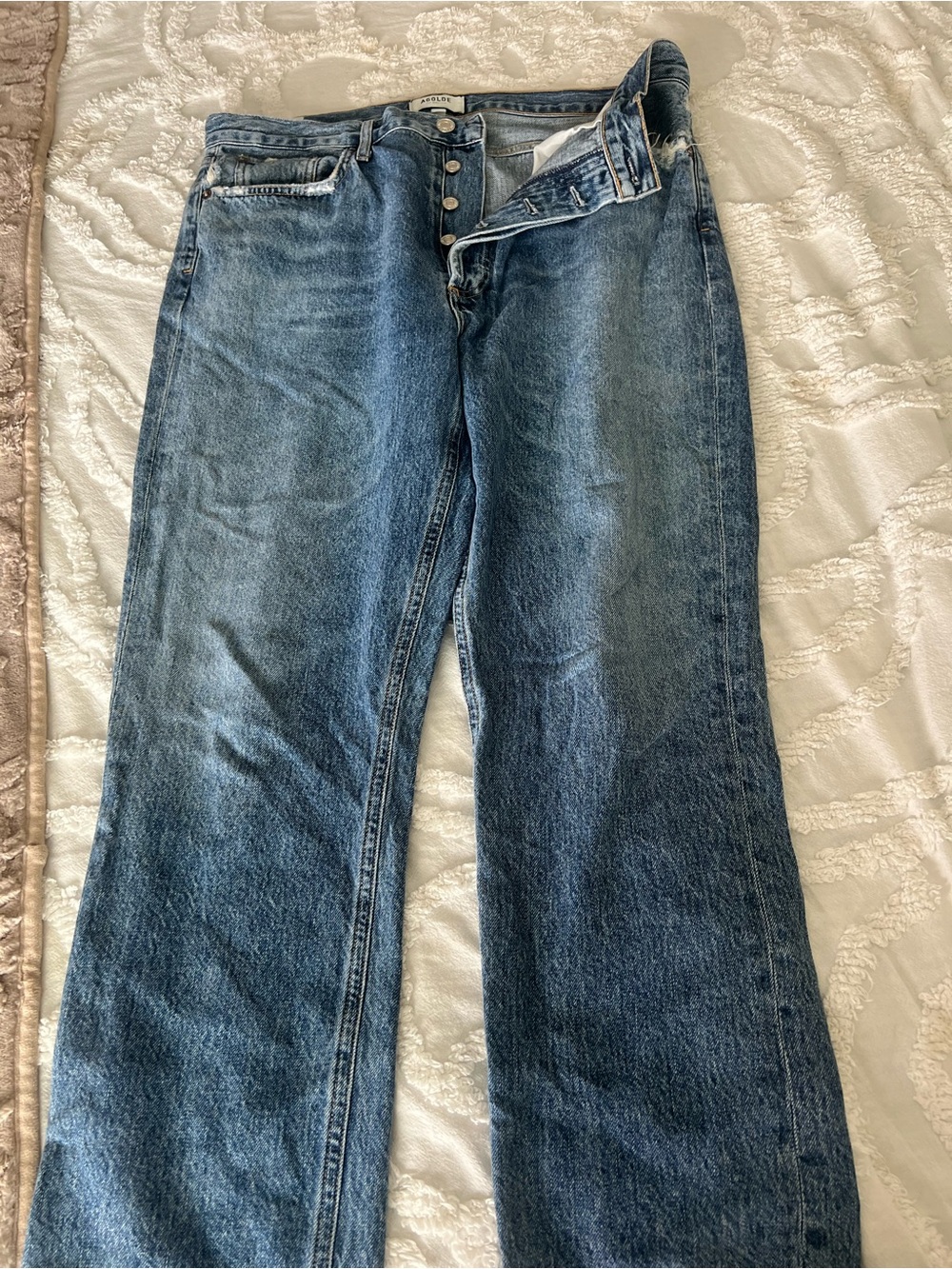 Women’s Classic Agolde Blue Jeans - Comfortable Casual Denim